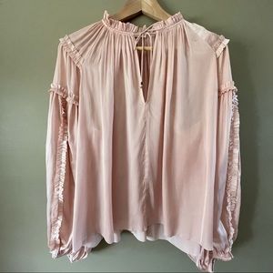 Ulla Johnson Maeve Blouse Pink Satin